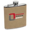 Leatherette Stainless Steel | Light Brown | Custom Engraved Promotional Gift
