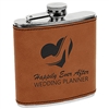 Leatherette Stainless Steel Flask | Rawhide | Custom Engraved Promotional Gift