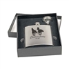 Stainless Steel 6oz Flask Gift Set | Laser Engraved | Custom Engraved Flask Set