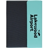 Teal Leatherette & Black Canvas Padfolio | Stylish Executive Gifts