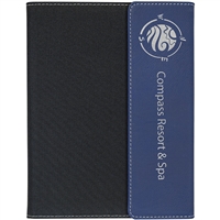 Blue & Silver Leatherette & Black Canvas Padfolios | Custom Executive Gifts