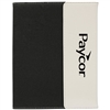 White Leatherette & Black Canvas Padfolios | Elegant Corporate Gifts