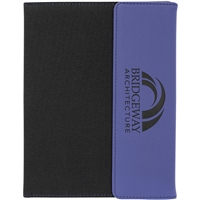 Purple Leatherette & Black Canvas Padfolio | Elegant Corporate Gifts