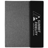 Black/Silver Leatherette & Gray Canvas Portfolio | Premium Engraved Executive Gift