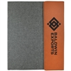 Rawhide Leatherette & Gray Canvas Padfolio | Custom Engraved Corporate Gift