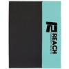 Teal Leatherette & Black Canvas Padfolio | Custom Engraved Corporate Gift for Executives