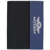 Blue/Silver Leatherette & Black Canvas Padfolio | Custom Engraved Corporate Gift