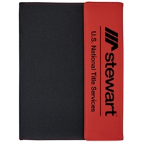 Red Leatherette & Black Canvas Padfolio | Premium Custom Engraved Corporate Gifts
