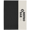 White Leatherette & Black Canvas Padfolio | Premium Engraved Corporate Gift