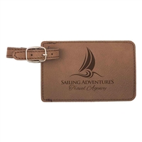 Leatherette Luggage Tag | Custom Laser Engraved Travel Tag
