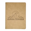 Leatherette Light Brown Padfolio | Custom Laser Engraved Executive Folder