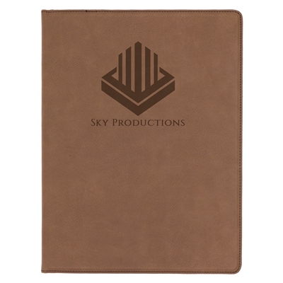 Leatherette Dark Brown Padfolio | Executive Promotional Padfolio