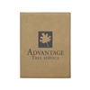 Light Brown Leatherette Padfolio | Custom Engraved Corporate Gift