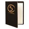 Leatherette Black/Gold Padfolio | Executive Promotional Portfolio