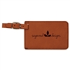 Rawhide Leatherette Luggage Tag | Custom Laser Engraved | UV Printed Travel Tag