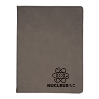 Leatherette Gray Padfolio | Executive Promotional Portfolio