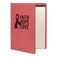 Leatherette Pink Padfolio | Executive Promotional Padfolio
