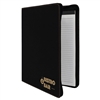 Leatherette Black/Gold Zipper Padfolio | Executive Promotional Padfolio