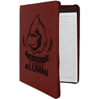 Leatherette Rose Zipper Padfolio | Executive Promotional Padfolio