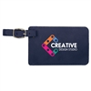 Blue | Black Leatherette Luggage Tag | Custom Laser Engraved | UV Printed