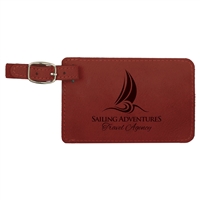 Rose Leatherette Luggage Tag | Custom Laser Engraved | UV Printed