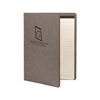 Gray Leatherette Padfolio | Custom Engraved Corporate Gift