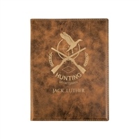 Rustic/Gold Leatherette Padfolio | Custom Engraved Corporate Gift