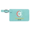 Teal Leatherette Luggage Tag | Custom Laser Engraved | UV Printed