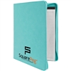 Leatherette Teal Zipper Padfolio | Executive Promotional Padfolio