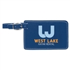 Blue | Silver Leatherette Luggage Tag | Custom Laser Engraved | UV Printed