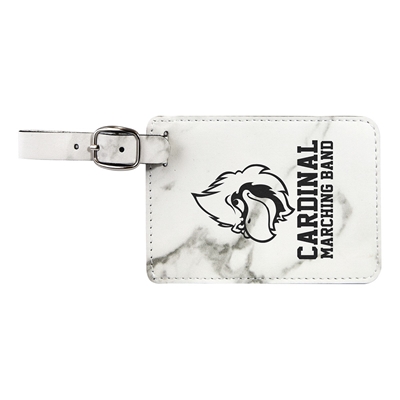 Marble Leatherette Luggage Tag | Custom Laser Engraved | UV Printed