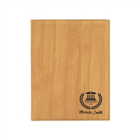 Bamboo Leatherette Padfolio | Custom Engraved Corporate Gift
