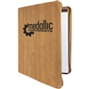 Leatherette Bamboo Zipper Padfolio | Executive Promotional Padfolio