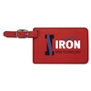 Red Leatherette Luggage Tag | Custom Laser Engraved | UV Printed