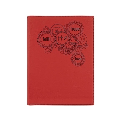 Red Leatherette Padfolio | Custom Engraved Corporate Gift