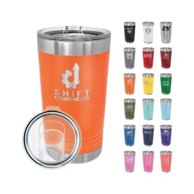 Polar Camel 16oz Stainless Steel Pint | Laser Engraved | Sliding Lid | Customizable for Promotions