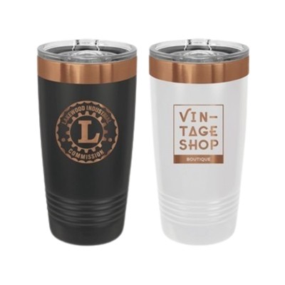 Polar Camel 20oz Rose Gold Tumbler with Sliding Lid | Laser Engraved | Insulated | Customizable