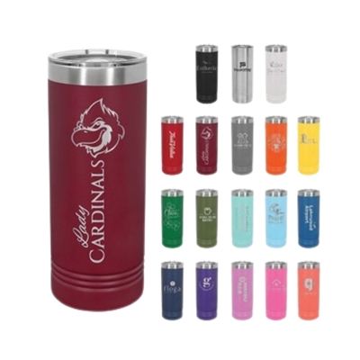 Polar Camel 22oz Stainless Steel Skinny Tumbler | Laser Engraved with Sliding Lid