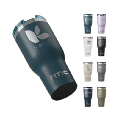 RTIC 40oz Ceramic-Lined Stainless Steel Tumbler | Insulated | Snap Flip-Top Lid | Customizable with Laser Engraving