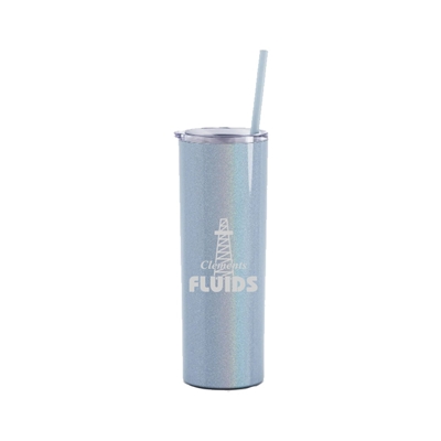 Maars 20 Oz. Dusty Blue Skinny Steel Tumbler | Custom Laser Engraved | Insulated Travel Mug with Straw