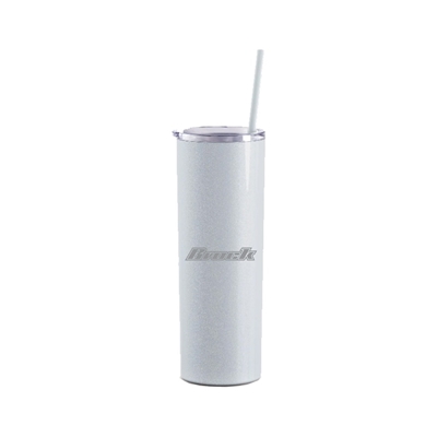 Maars 20 Oz. Glitter Iceberg Skinny Steel Tumbler | Custom Laser Engraved | Insulated Travel Mug with Straw