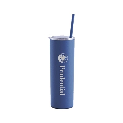 Maars 20 Oz. Nautical Blue Skinny Steel Tumbler | Custom Laser Engraved | Insulated Travel Mug with Straw