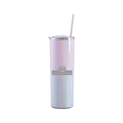 Maars 20 Oz. Ombre Magic Mist Skinny Steel Tumbler | Custom Laser Engraved | Insulated Travel Mug with Straw