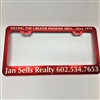 Personalized Anodized Aluminum License Plate Frames