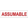 ASSUMABLE 6" x 24"  Sign Rider