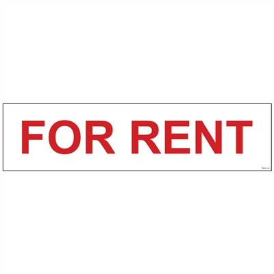 FOR RENT 6" x 24"  Sign Rider