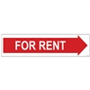 FOR RENT (ARROW) 6" x 24"  Sign Rider