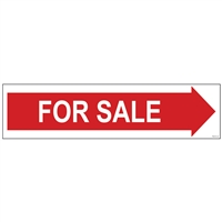 FOR SALE (ARROW) 6" x 24"  Sign Rider