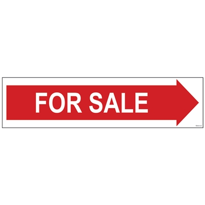 FOR SALE (ARROW) 6" x 24"  Sign Rider