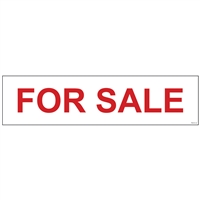 FOR SALE RED LETTERS 6" x 24"  Sign Rider
